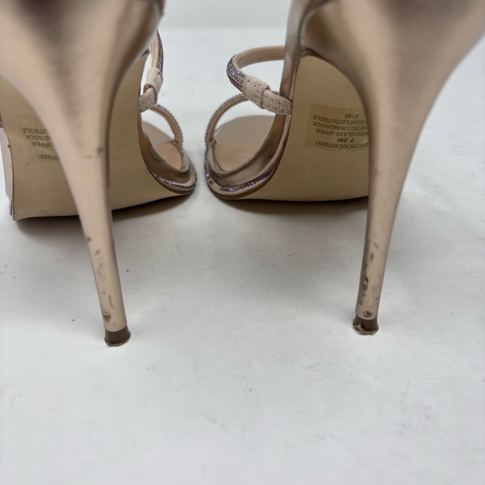 Steve Madden Exotica Rose Gold Rhinestone Wrap Around Strappy Heels Size 7.5 - Picture 7 of 9